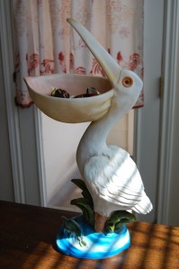 Pelican full of leftover Valentine's candy