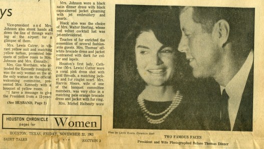 Houston Chronicle Nov 22, 1963