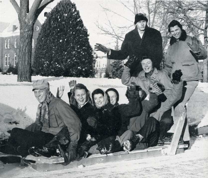 Oklahoma A&M students ushering in the new year in 1947